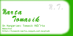 marta tomasik business card